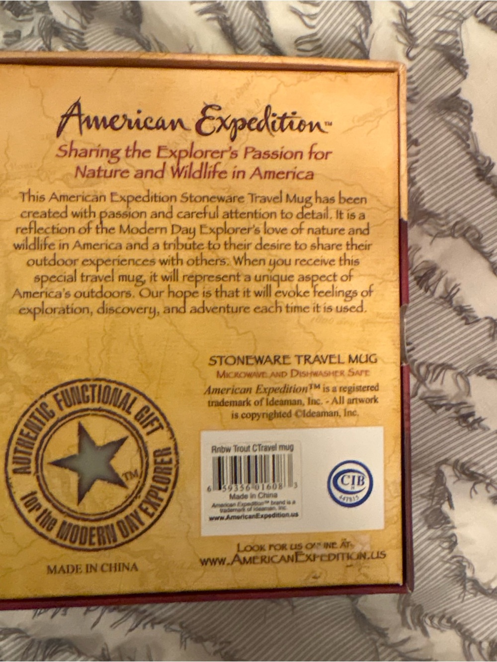 American Expedition Stoneware Travel Mug Set – Rainbow Trout – Scheels – NIB - Picture 2 of 10